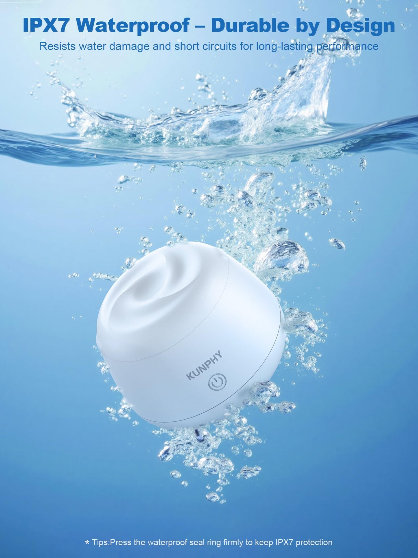 KUNPHY Ultrasonic Retainer Cleaner | 48kHz Dental Cleaning Pod + UV Light