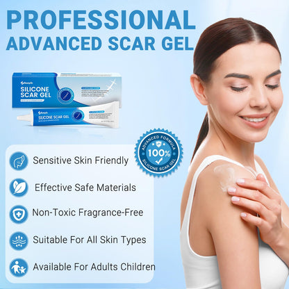 Kunyle Silicone Scar Gel – Advanced Scar Cream for Surgical Scars, Stretch Marks & Keloids | 0.70oz (20g)