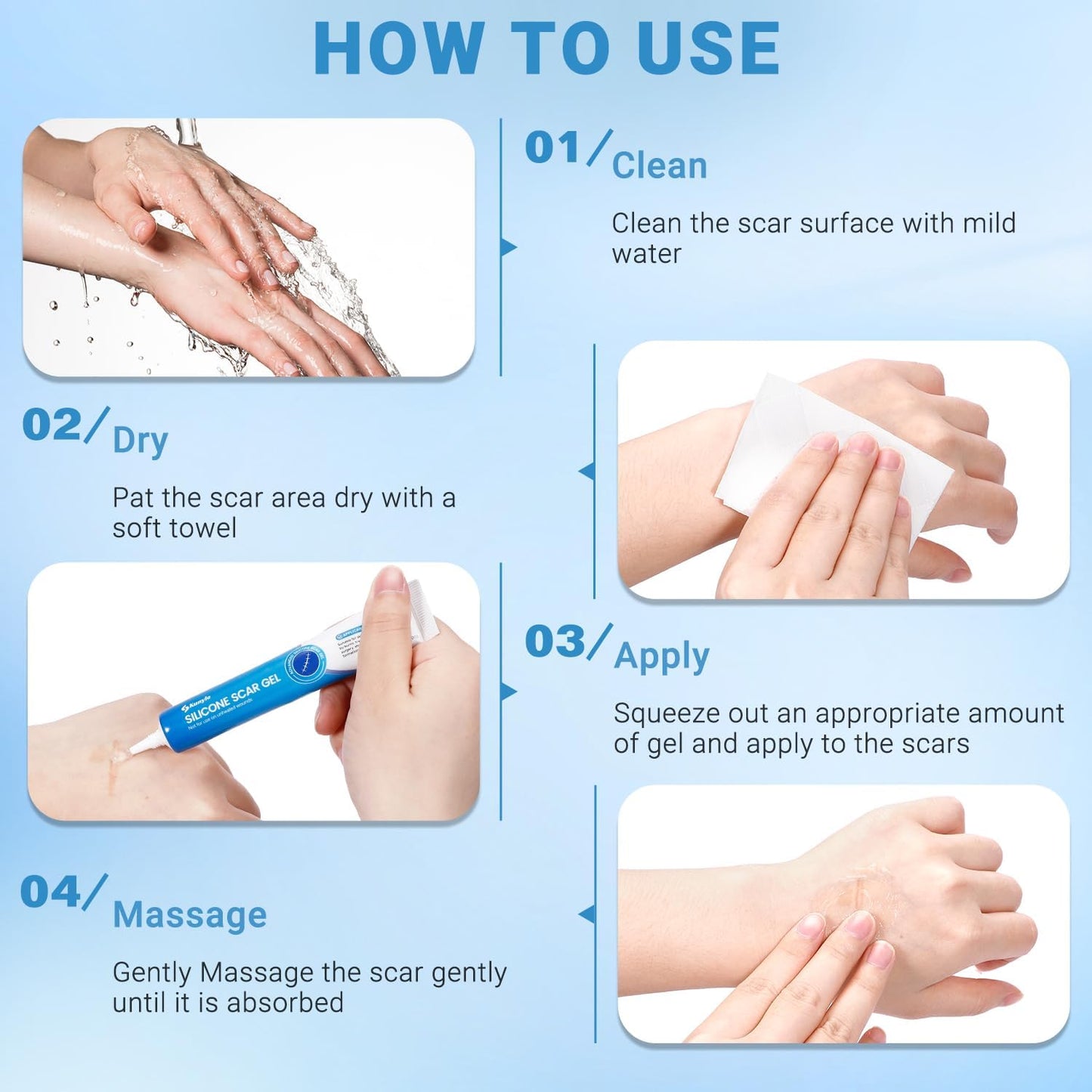 Kunyle Silicone Scar Gel – Advanced Scar Cream for Surgical Scars, Stretch Marks & Keloids | 0.70oz (20g)