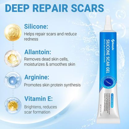 Kunyle Silicone Scar Gel – Advanced Scar Cream for Surgical Scars, Stretch Marks & Keloids | 0.70oz (20g)