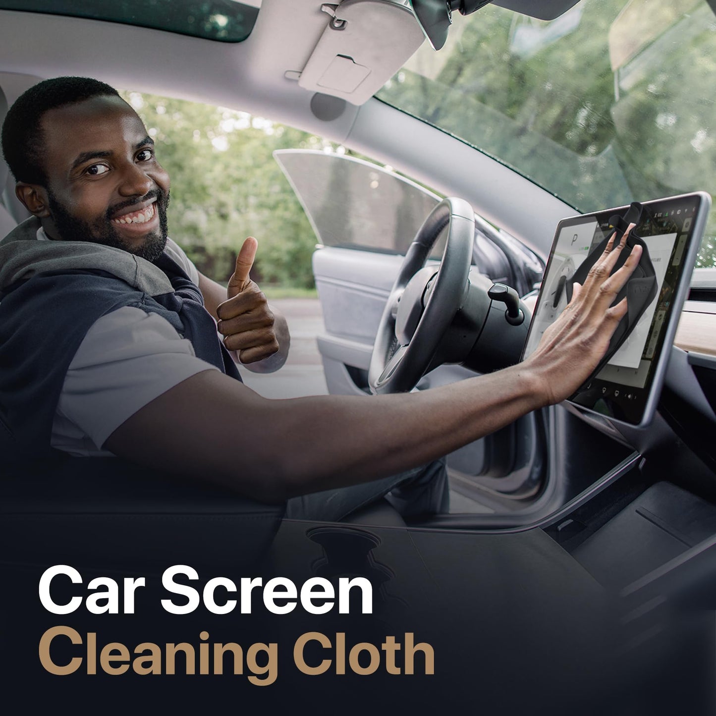 Kuzy 3 Pack Premium Microfiber Cleaning Cloth – Large 11.5 x 7.5 in – Black