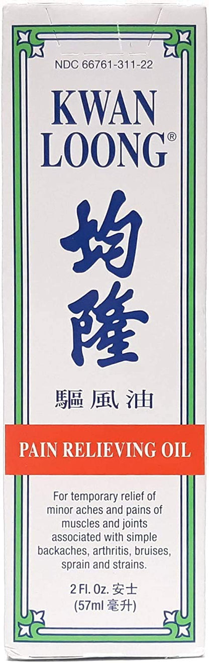 Kwan Loong Medicated Massage Oil 2oz – Menthol Pain Relief for Arthritis