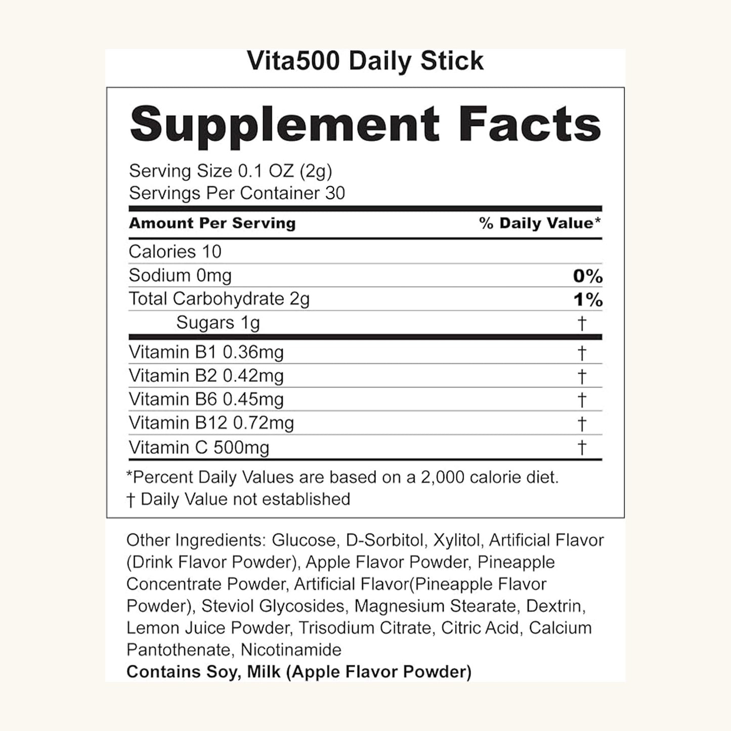 KWANGDONG Vita500 Daily Sticks – Immune Support & Energy with Vitamin C 500mg (30 Sticks)