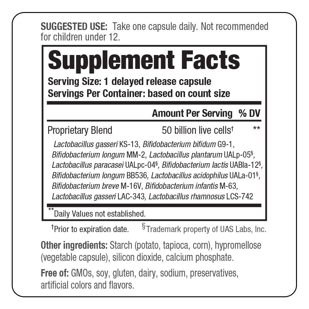 Kyo-Dophilus Max Probiotics, 30 Vegetarian Capsules | 50B CFU, 12 Strains