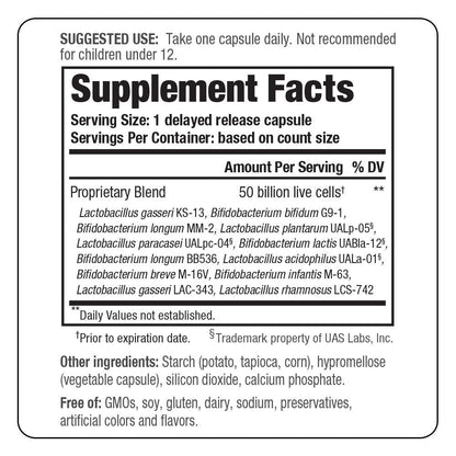 Kyo-Dophilus Max Probiotics, 30 Vegetarian Capsules | 50B CFU, 12 Strains