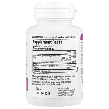 Kyolic Aged Garlic Extract Total Heart Health Formula 108 - 100 Capsules