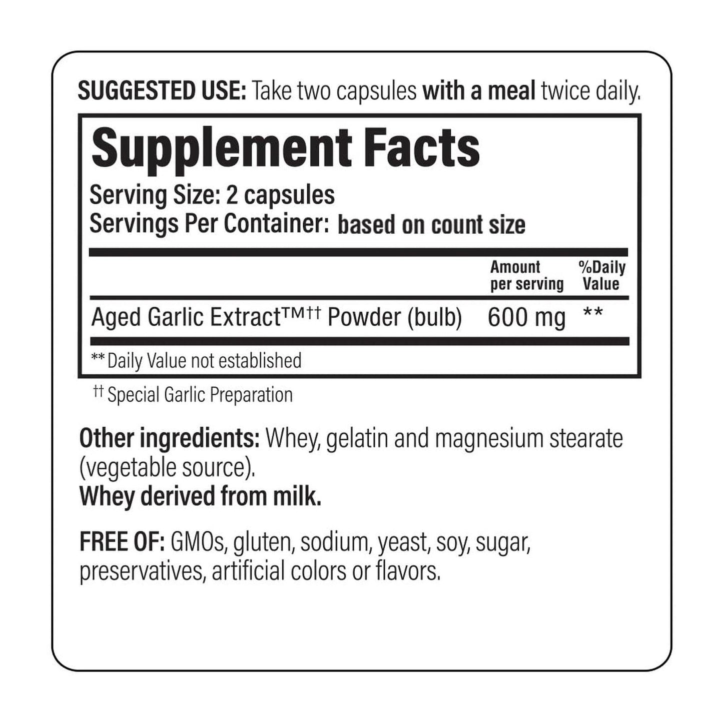 Kyolic Aged Garlic Extract Formula 100, Cardiovascular Health*, 300 Capsules
