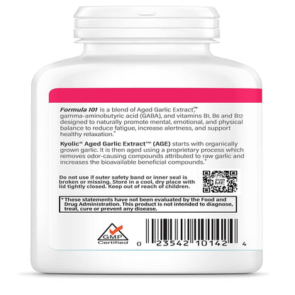 Kyolic Aged Garlic Extract Formula 101 – Stress & Fatigue Relief | 200 Capsules