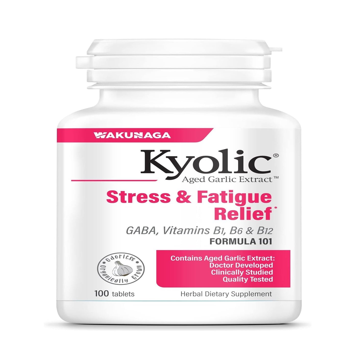 Kyolic Aged Garlic Extract Formula 101 – Stress & Fatigue Relief*, 100 Tablets