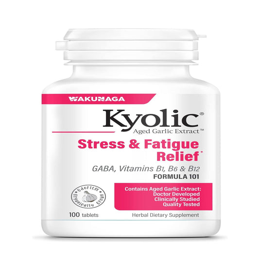 Kyolic Aged Garlic Extract Formula 101 – Stress & Fatigue Relief*, 100 Tablets BritishVita | Premium UK Vitamins & Wellness Supplements