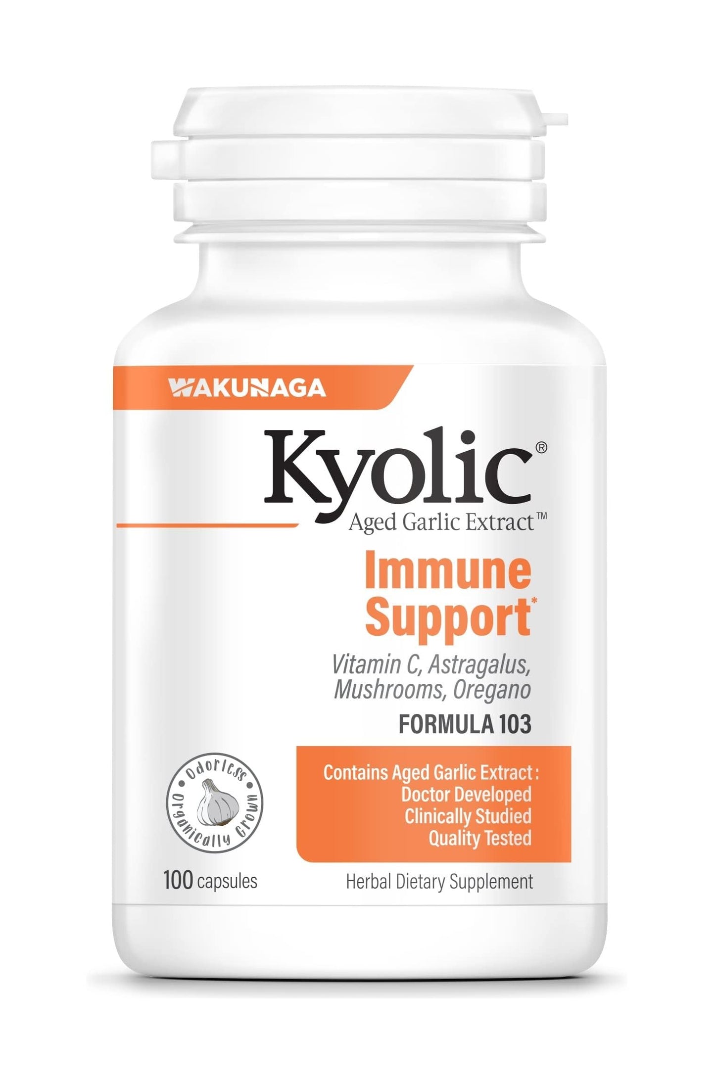 Kyolic Aged Garlic Extract Formula 103 – Immune Support* | 100 Capsules
