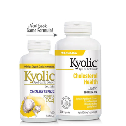 Kyolic Aged Garlic Extract Formula 104 – Cholesterol Health (300 Capsules)