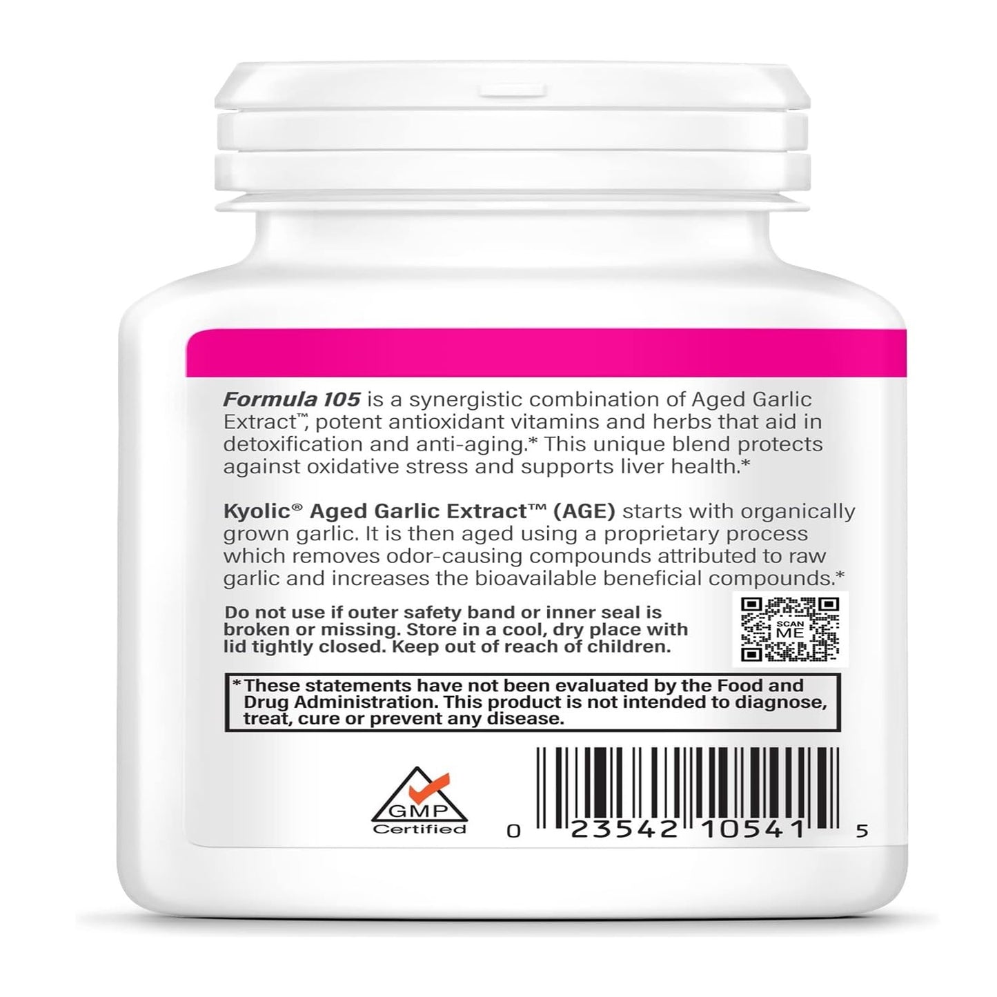Kyolic Aged Garlic Extract Formula 105 - Detox & Anti-Aging (Odorless)
