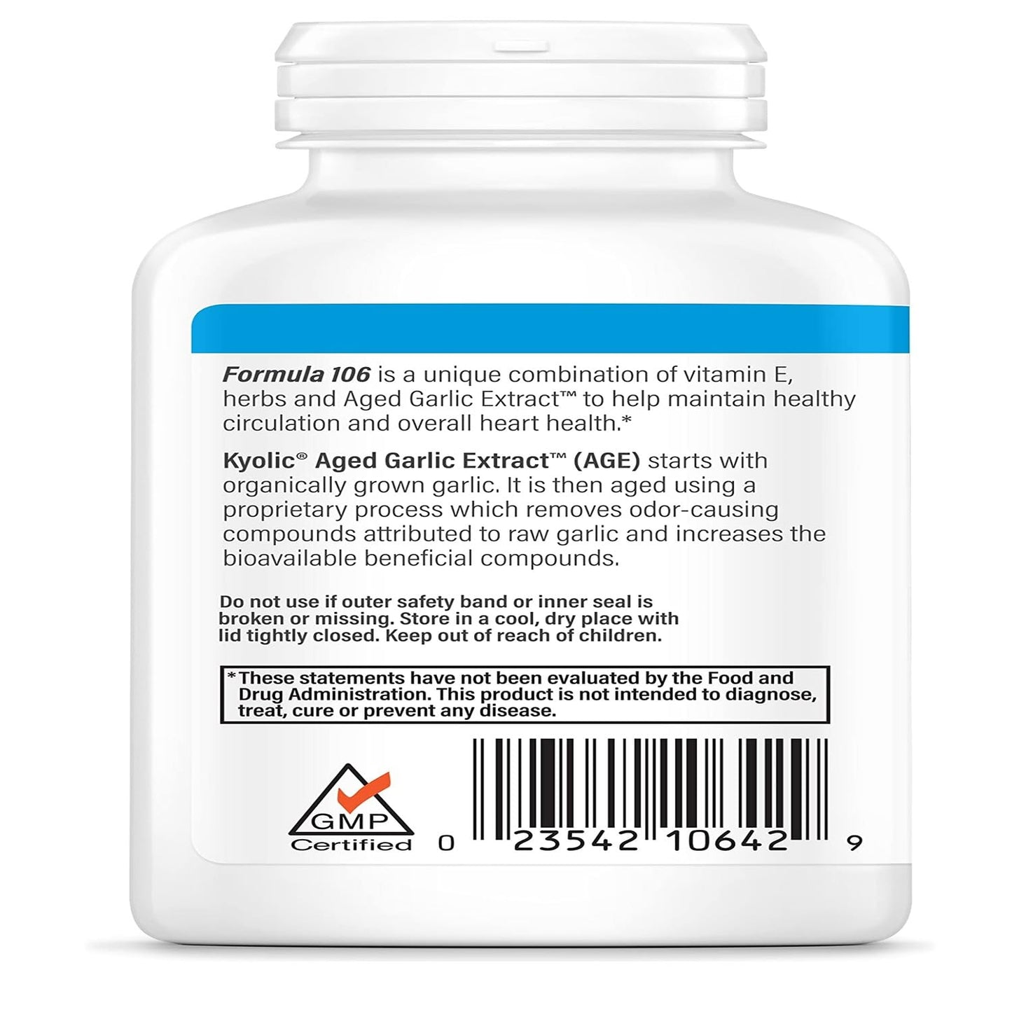 Kyolic Aged Garlic Extract Formula 106, Circulation Health