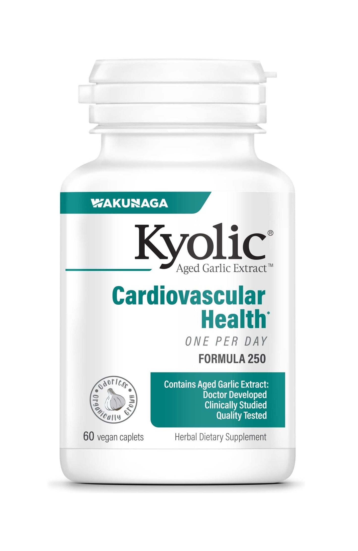 Kyolic Aged Garlic Extract Formula 250 – Cardiovascular Health, One Per Day, 60 Caplets