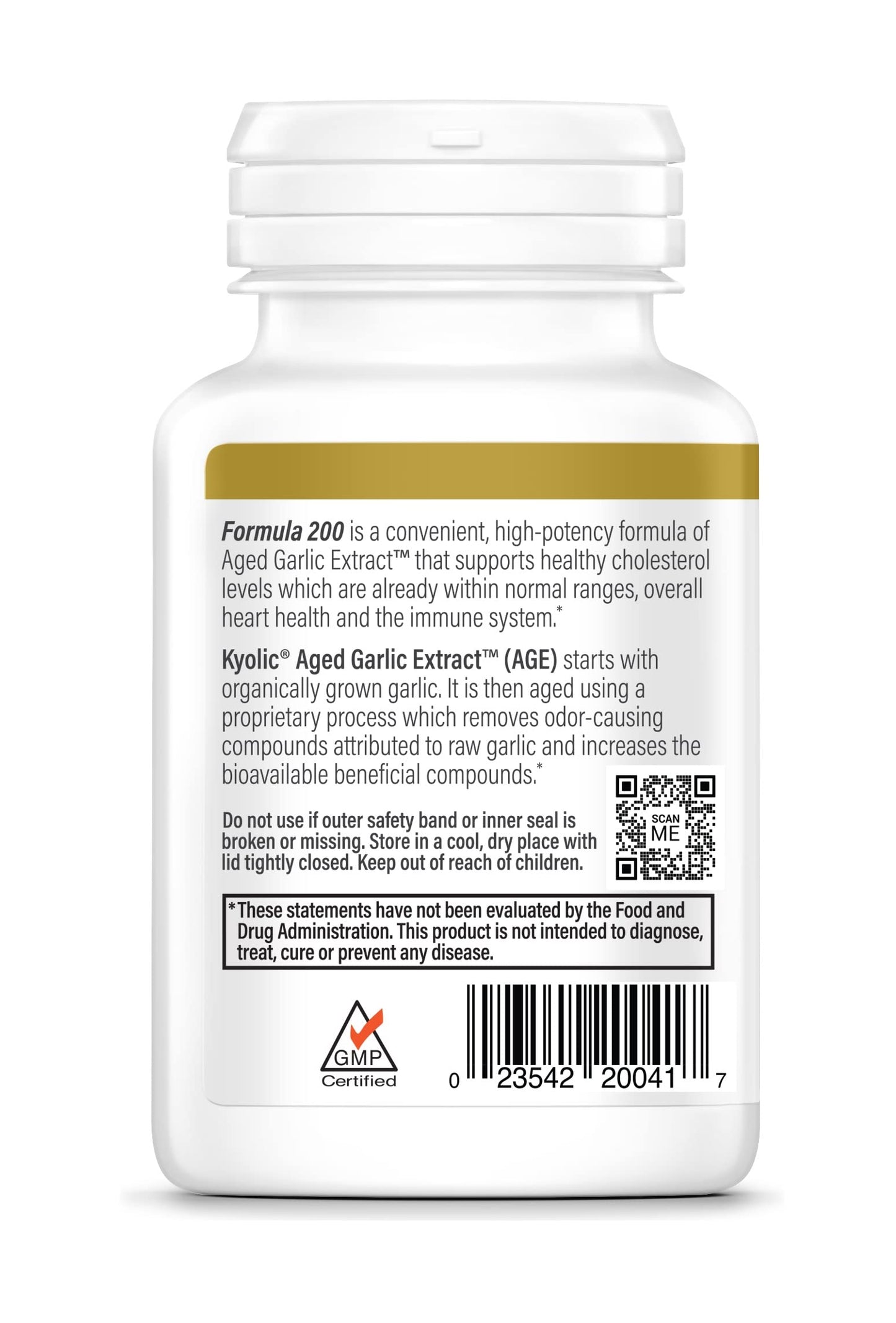 Kyolic Aged Garlic Extract Formula 200, Cardiovascular – Odorless
