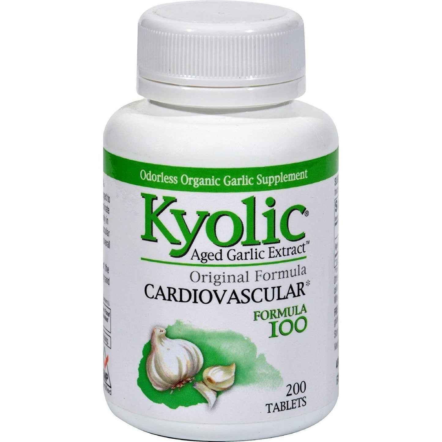 Kyolic Formula 100 Original - 200 Tablets | Odorless Garlic for Heart Health