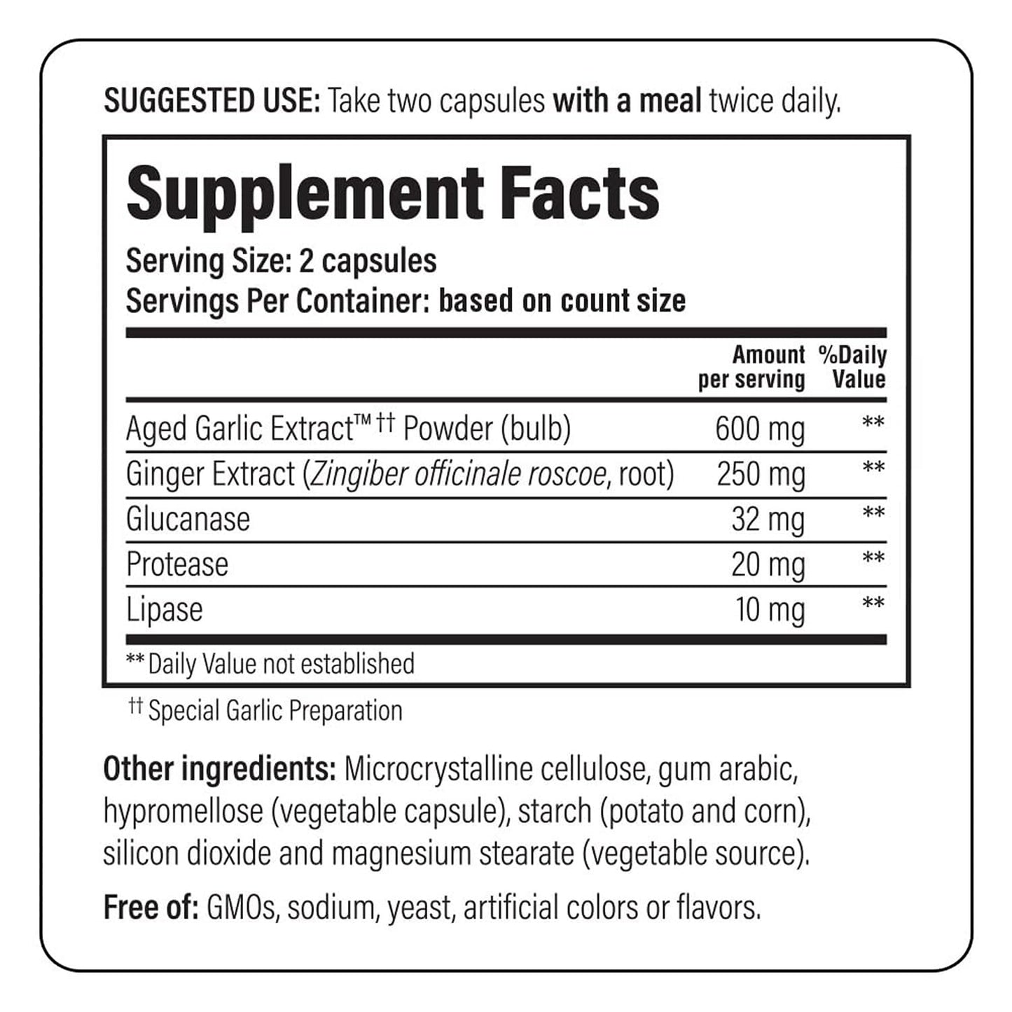 Kyolic Formula 102 Aged Garlic Extract - Candida Cleanse & Digestion (100 Caps)