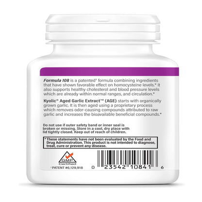 Kyolic Formula 108 Aged Garlic Extract – Total Heart Health, 100 Capsules