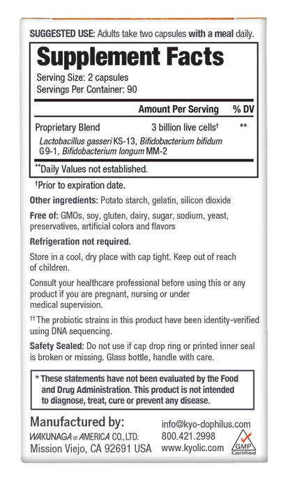 Kyolic Kyo-Dophilus Daily Probiotic, Immune Health