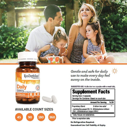 Kyolic Kyo-Dophilus Daily Probiotic, Immune Health & Digestive Support*, 360 Capsules