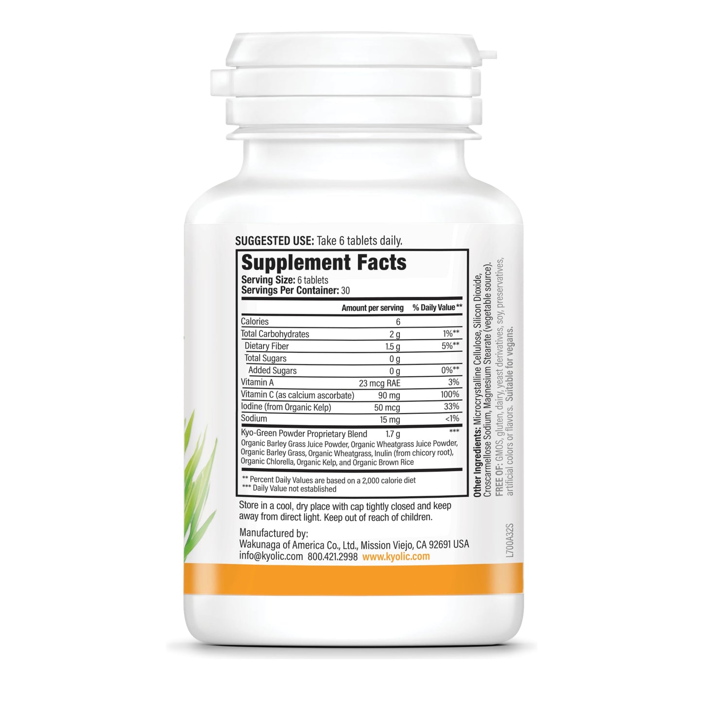 Kyolic Kyo-Green Greens Blend Energy 180 Tablets
