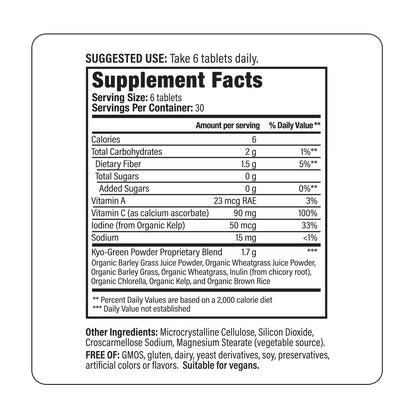 Kyolic Kyo-Green Greens Blend Energy 180 Tablets