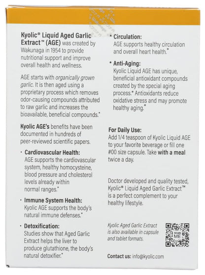KYOLIC Liquid Plain 4 oz – 2x 2 oz Bottles | Circulation & Immune Support