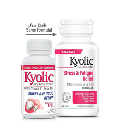 Kyolic Aged Garlic Extract Formula 101 – Stress & Fatigue Relief*, 100 Tablets