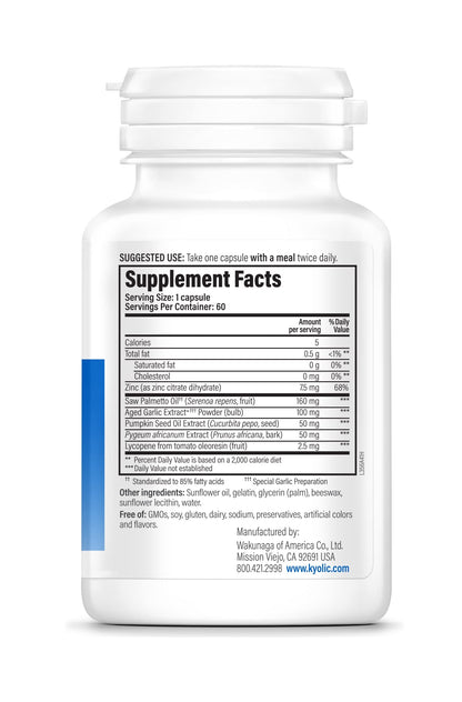Kyolic Specialty Series Prosta-Logic, Healthy Prostrate*, 60 Capsules