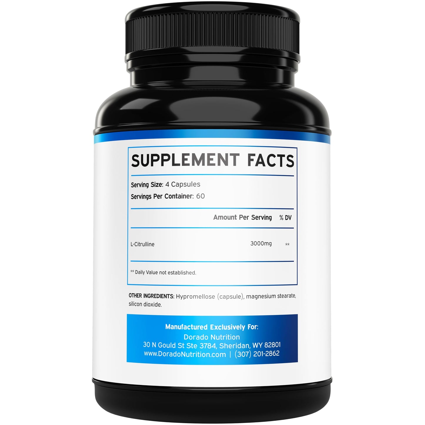 L-Citrulline 3000mg Supplement – 240 Capsules | Vegan, Non-GMO, USA Made