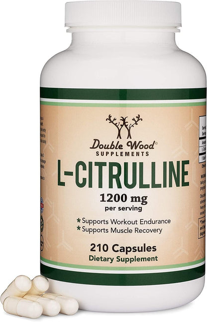 L Citrulline 1200mg Capsules – 210 Count | Nitric Oxide Booster | Double Wood