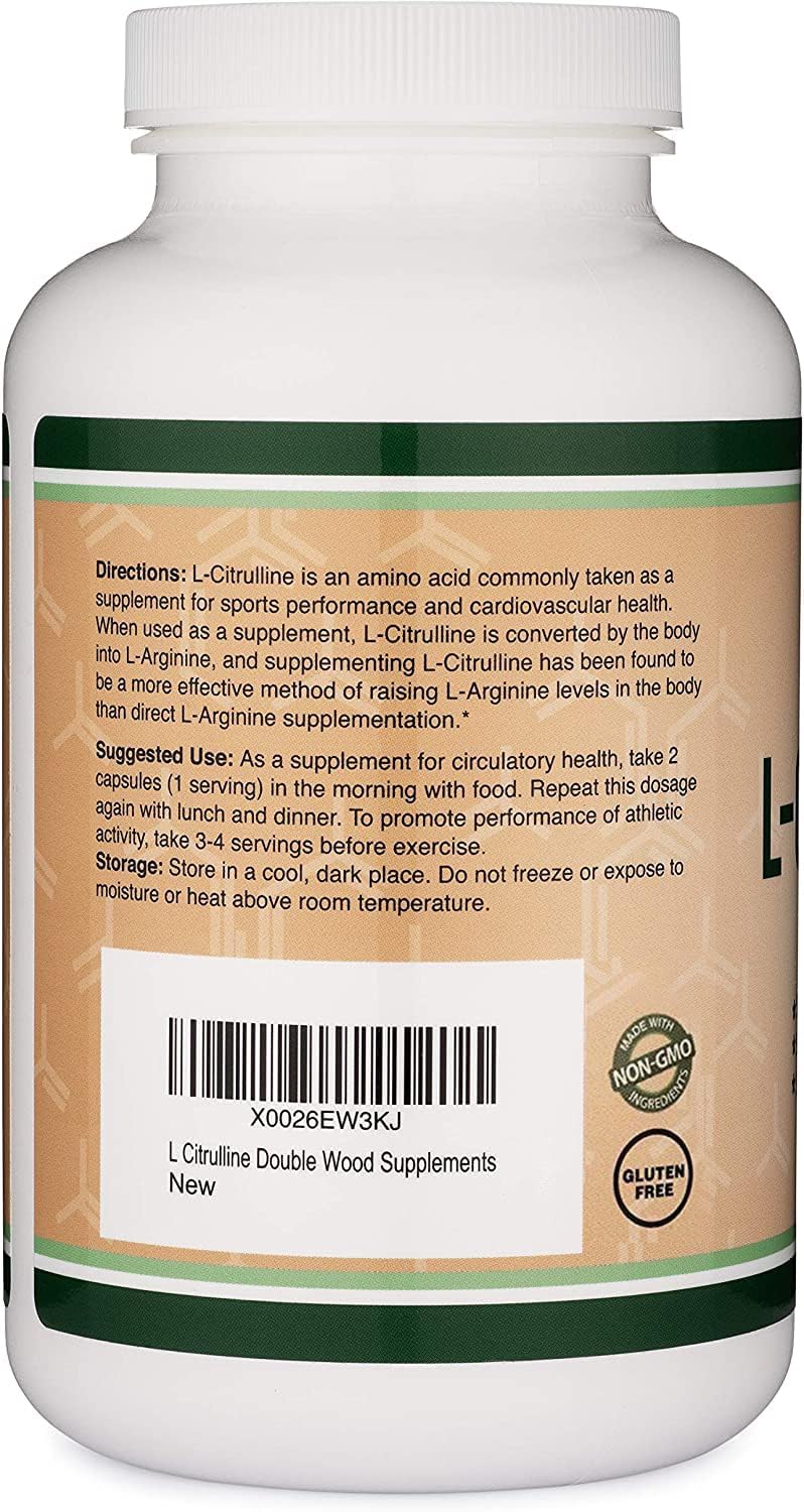 L Citrulline 1200mg Capsules – 210 Count | Nitric Oxide Booster | Double Wood
