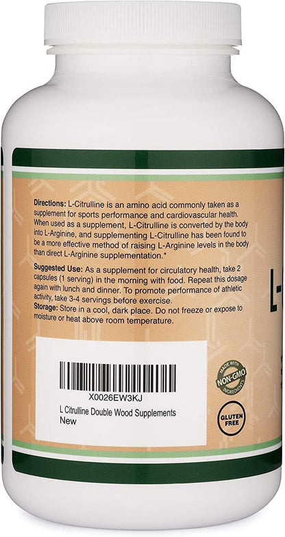 L Citrulline 1200mg Capsules – 210 Count | Nitric Oxide Booster | Double Wood