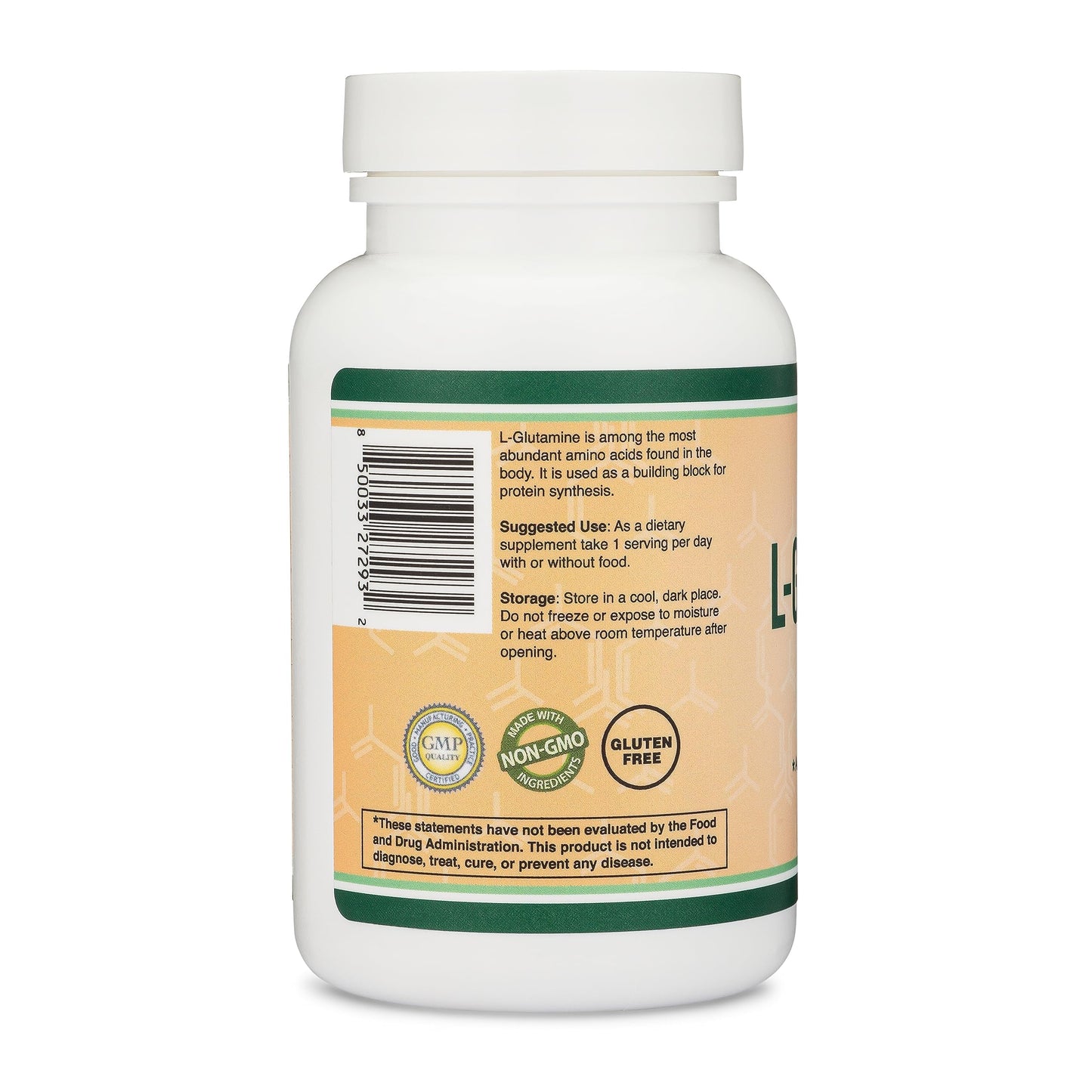 L Glutamine Capsules 1000mg - 120 Servings | Non-GMO, Gluten Free, Keto, Vegan | Double Wood