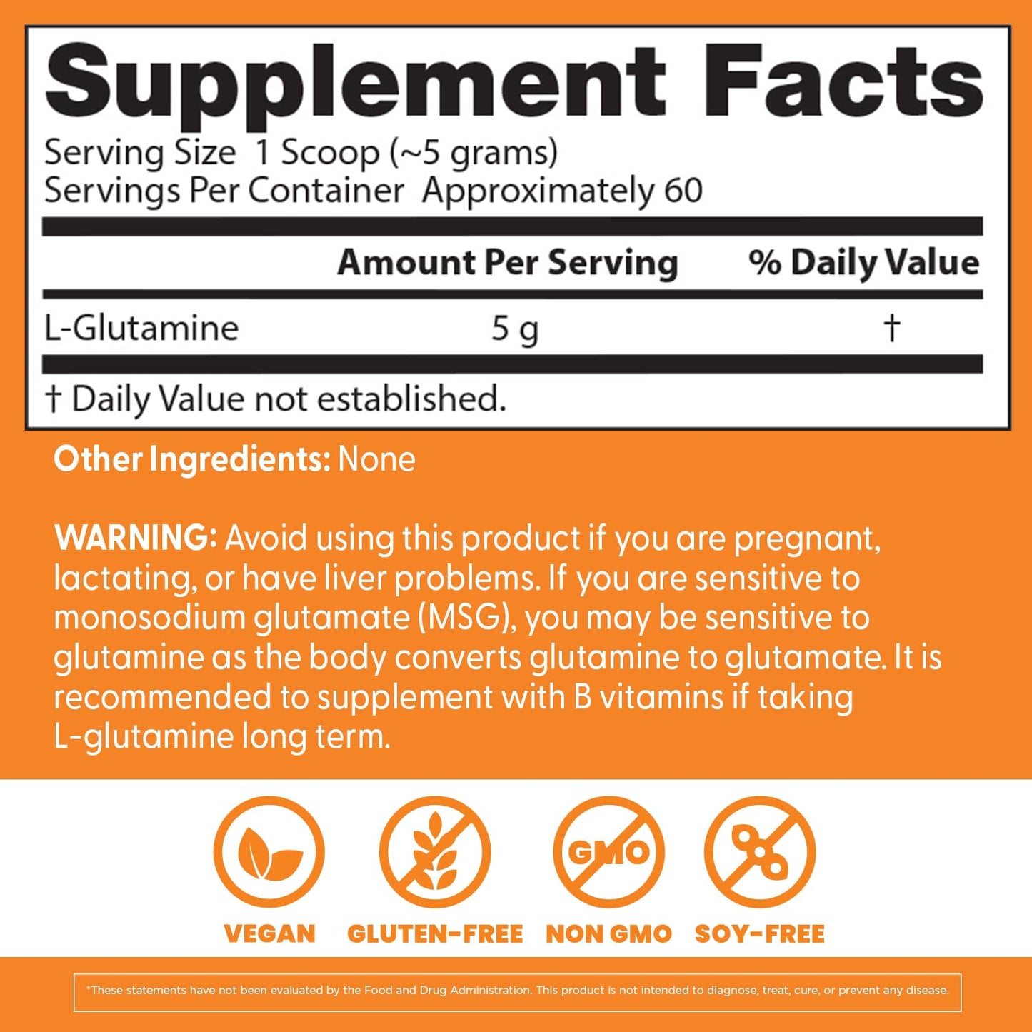 Doctors Best Pure L-Glutamine Powder – Supports Muscle Mass & Strength | Non-GMO, Gluten Free, Soy Free, Vegan (10.6 oz / 300 g)