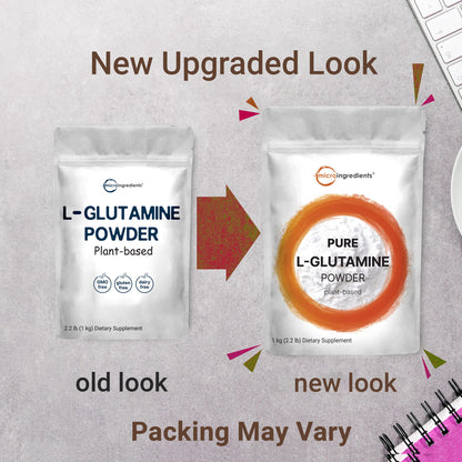 L Glutamine Powder Gut Health 1kg – Pure Free-Form, Unflavored, Vegan