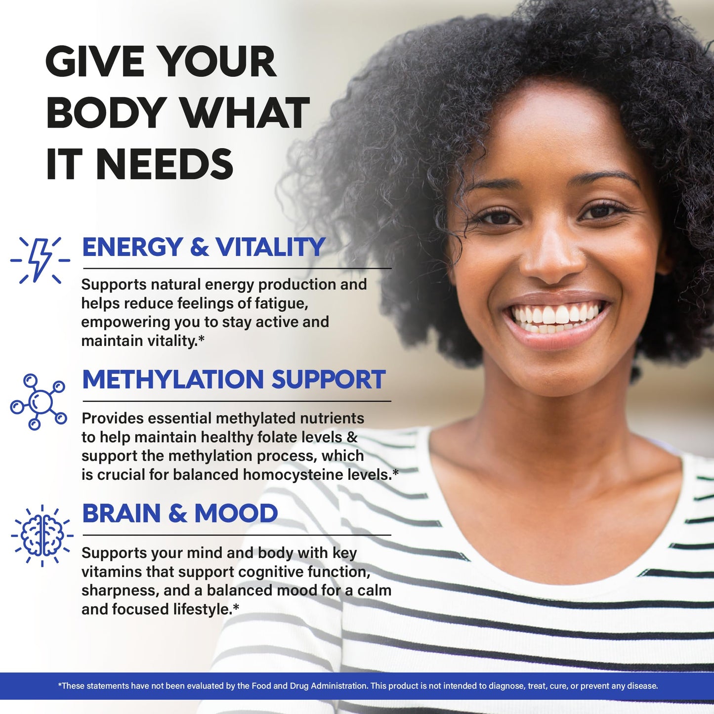 Vitamin B Complex Methylated – 9-in-1 B Vitamins for Energy, Brain & Mood | Vegan | Made in USA | 120 Capsules