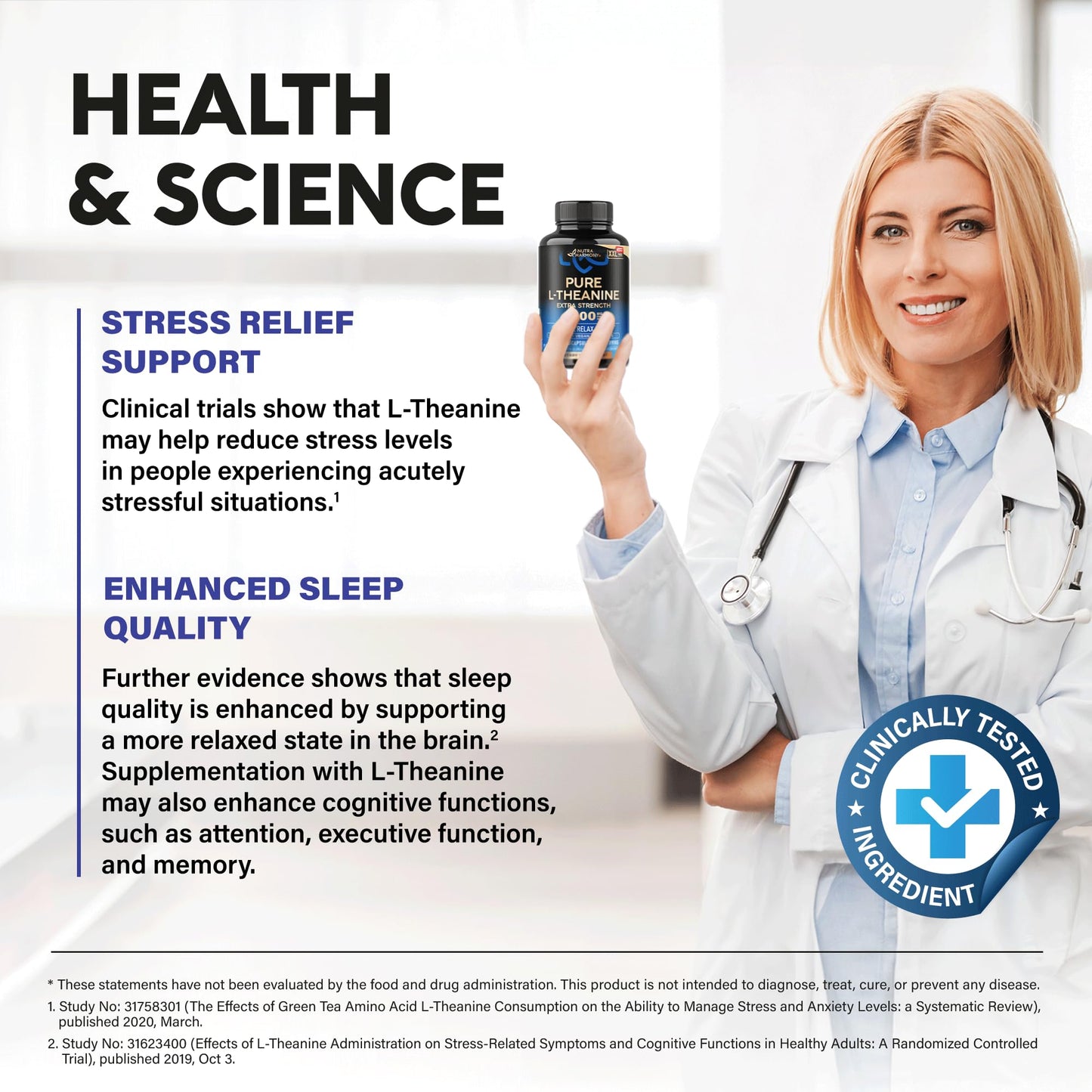 L Theanine 400 mg – Stress Relief, Relaxation & Sleep Support | Made in USA | 240 Vegan Capsules