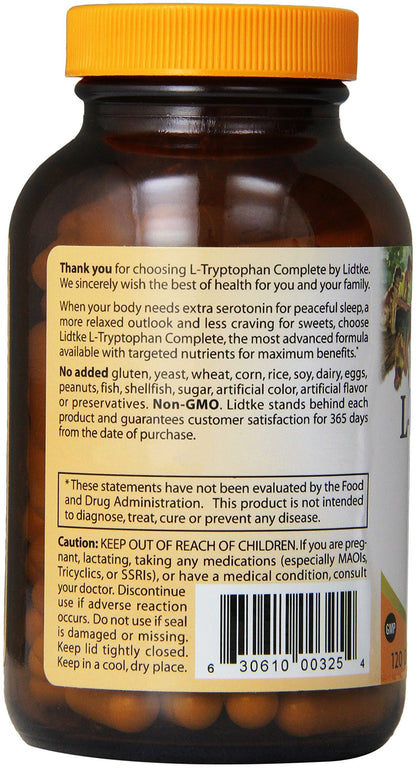 Lidtke Technologies L-Tryptophan Complete Capsules – 120 Count