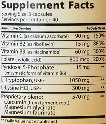 Lidtke Technologies L-Tryptophan Complete Capsules – 120 Count