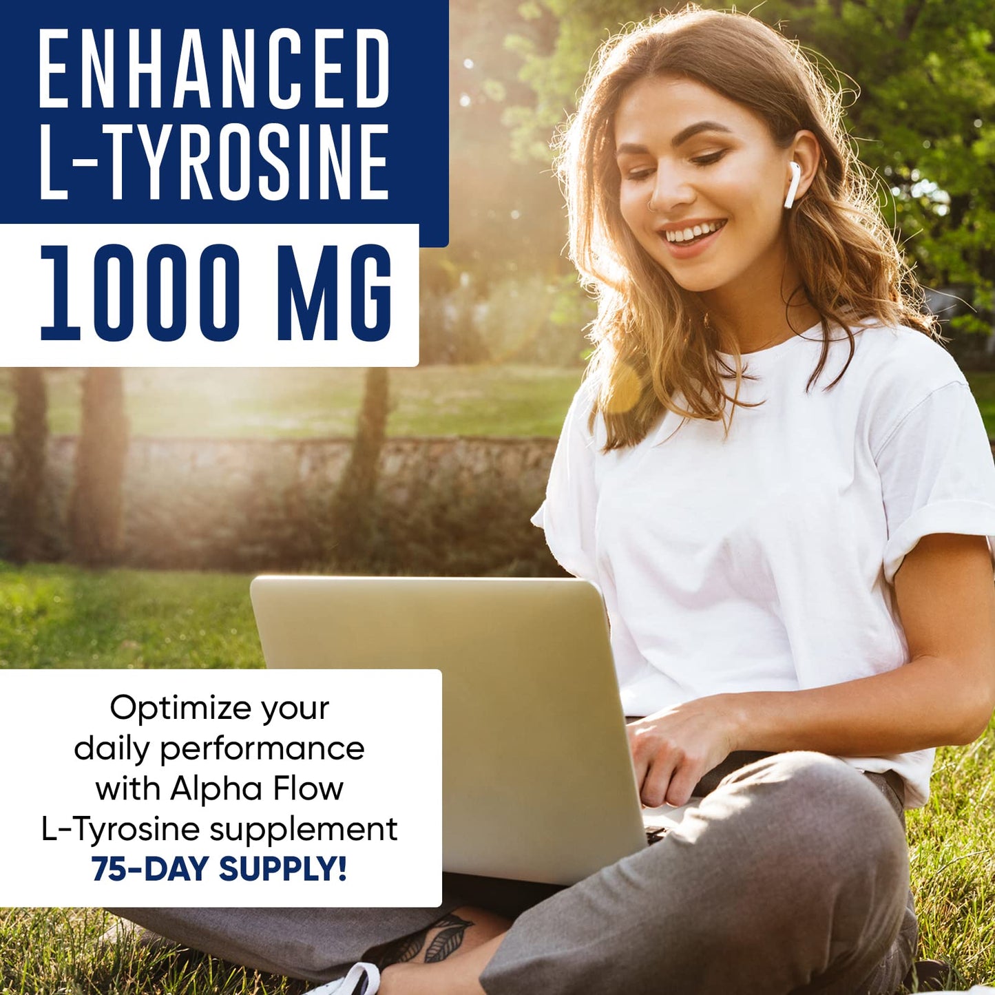 L Tyrosine 1000MG Capsules – Focus & Energy Boost | Non-GMO, Gluten-Free, Vegan, 150 Caps