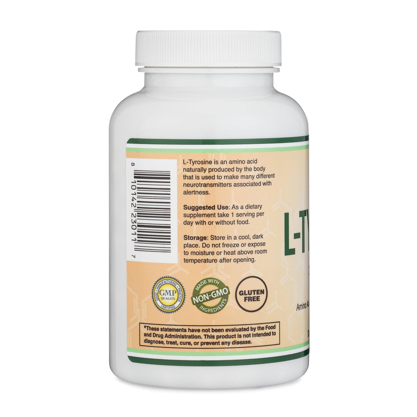 L-Tyrosine 1000mg per Serving – 120 Veggie Capsules (2-Pack) | Double Wood