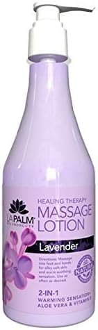 La Palm Massage Lotion Sweet Lavender Dreams 8oz - Soothing Foot & Hand Moisturizer