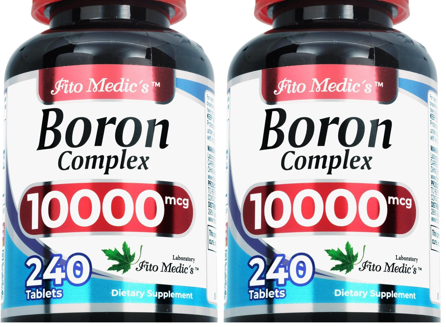 Lab | Boron |10 mg | 240 Servings | Boron Supplement for Men | Ultra high Absorption, Fito Medic´s. (Pack of 2)