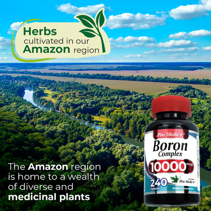 Lab | Boron |10 mg | 240 Servings | Boron Supplement for Men | Ultra high Absorption, Fito Medic´s. (Pack of 2)