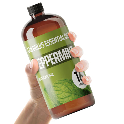 Lab Bulks Peppermint Essential Oil 16 oz – Diffusers, Cleaning, Candles