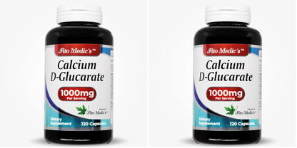 Calcium D-Glucarate 1000mg - 120 Caps (Pack of 2) | Detox & Hormone Support