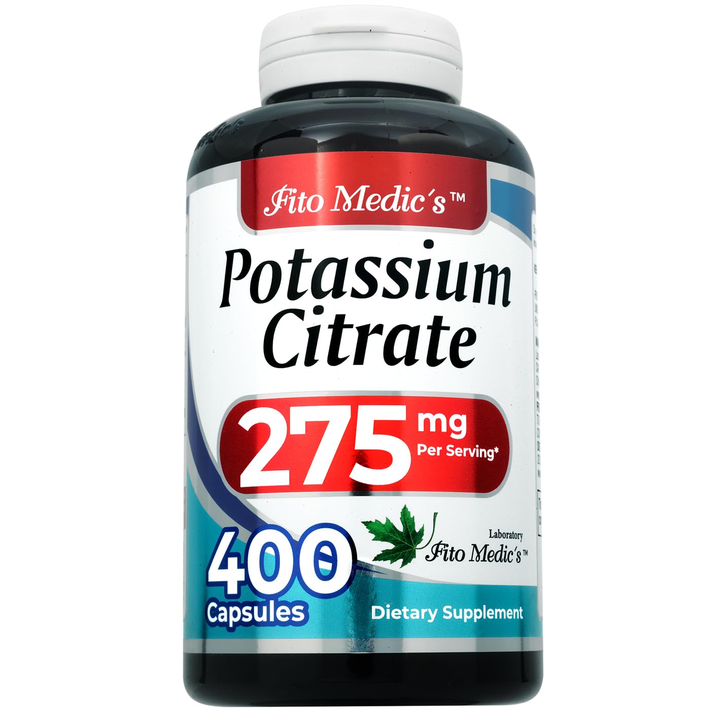 Lab Potassium Citrate 400 Capsules – 275 mg | Ultra High Absorption Potassium Supplement