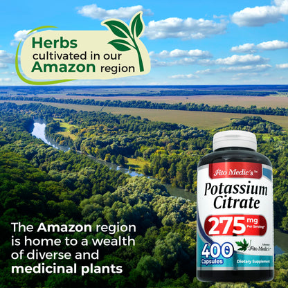 Lab Potassium Citrate 400 Capsules – 275 mg | Ultra High Absorption Potassium Supplement